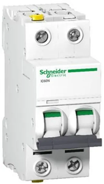 Schneider Electric Acti9 iC60N 2P 32A Double terminal C-curve 6/10kA 230V Width 36mm
