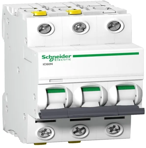 Schneider Electric Acti9 iC60N 3P 32A Double terminal C-curve 6/10kA 230V Width 54mm