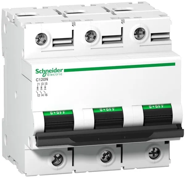 Schneider Electric Circuit Breaker C120N 3P 100A Mono Terminal C Characteristic 10kA 230/400V Width 81mm