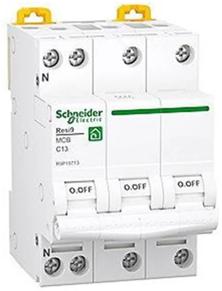 Schneider Electric Resi9 XP MCB/automatic circuit breaker 3PN C characteristic 13A 6kA 54mm
