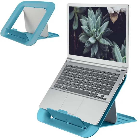 Leitz Ergo Cosy adjustable laptop stand, 80% recycled plastic Calm Blue