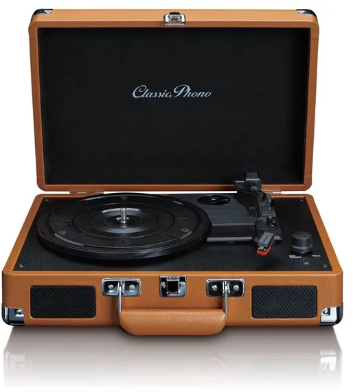 Lenco PHONO TT-10BN - Suitcase record player with speakers - Brown - Turntable Brown