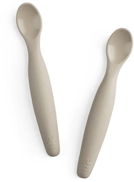 Silicone spoon set, long, jetty beige